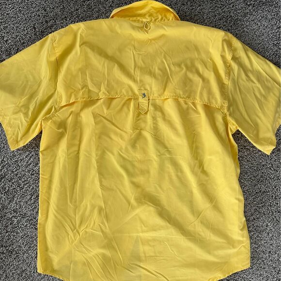 Reel Legends Saltwater II Yellow Fishing Shirt Men’s Large UPF Vented - Picture 5 of 8